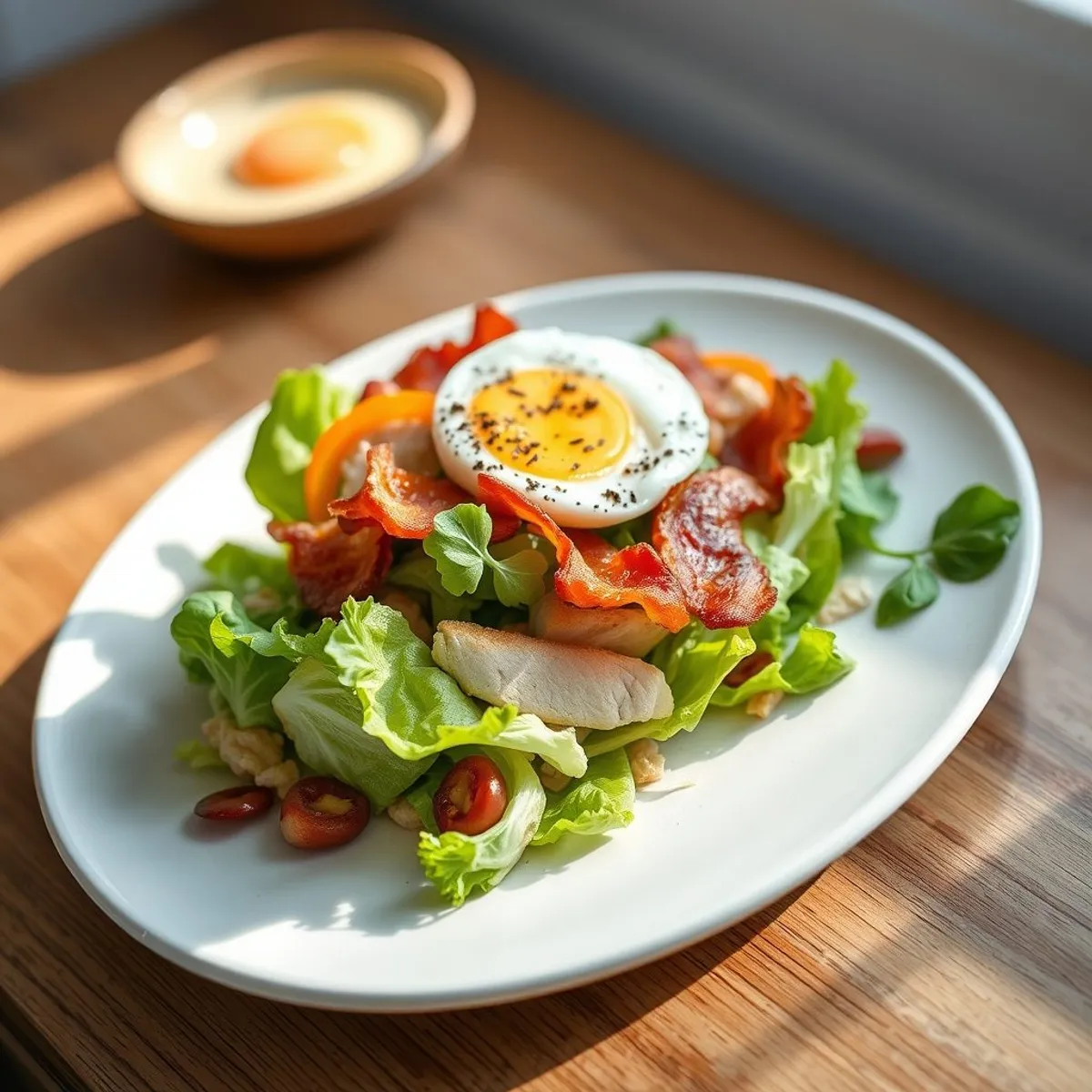 AI-generated photo Cobb salad. AI-generated photo.