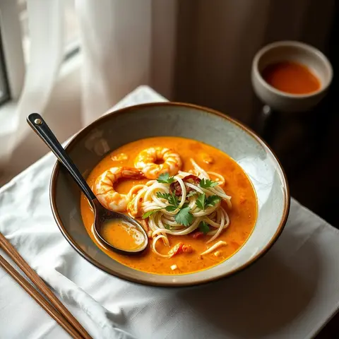 Katong laksa. AI-generated photo.