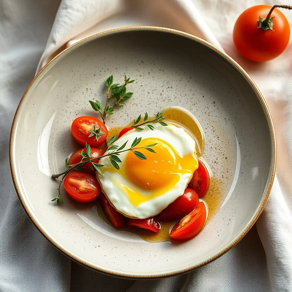 AI-generated photo Eggs and tomato. AI-generated photo.