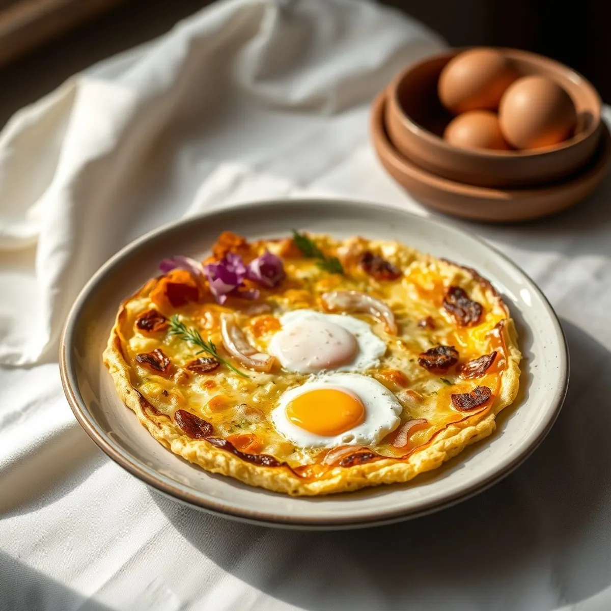 AI-generated photo Spanish tortilla. AI-generated photo.