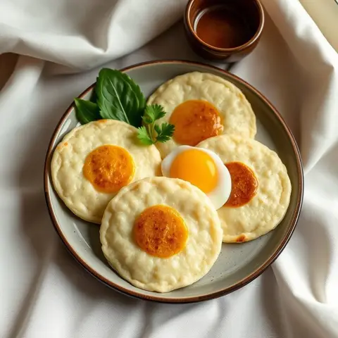 Egg hoppers. AI-generated photo.