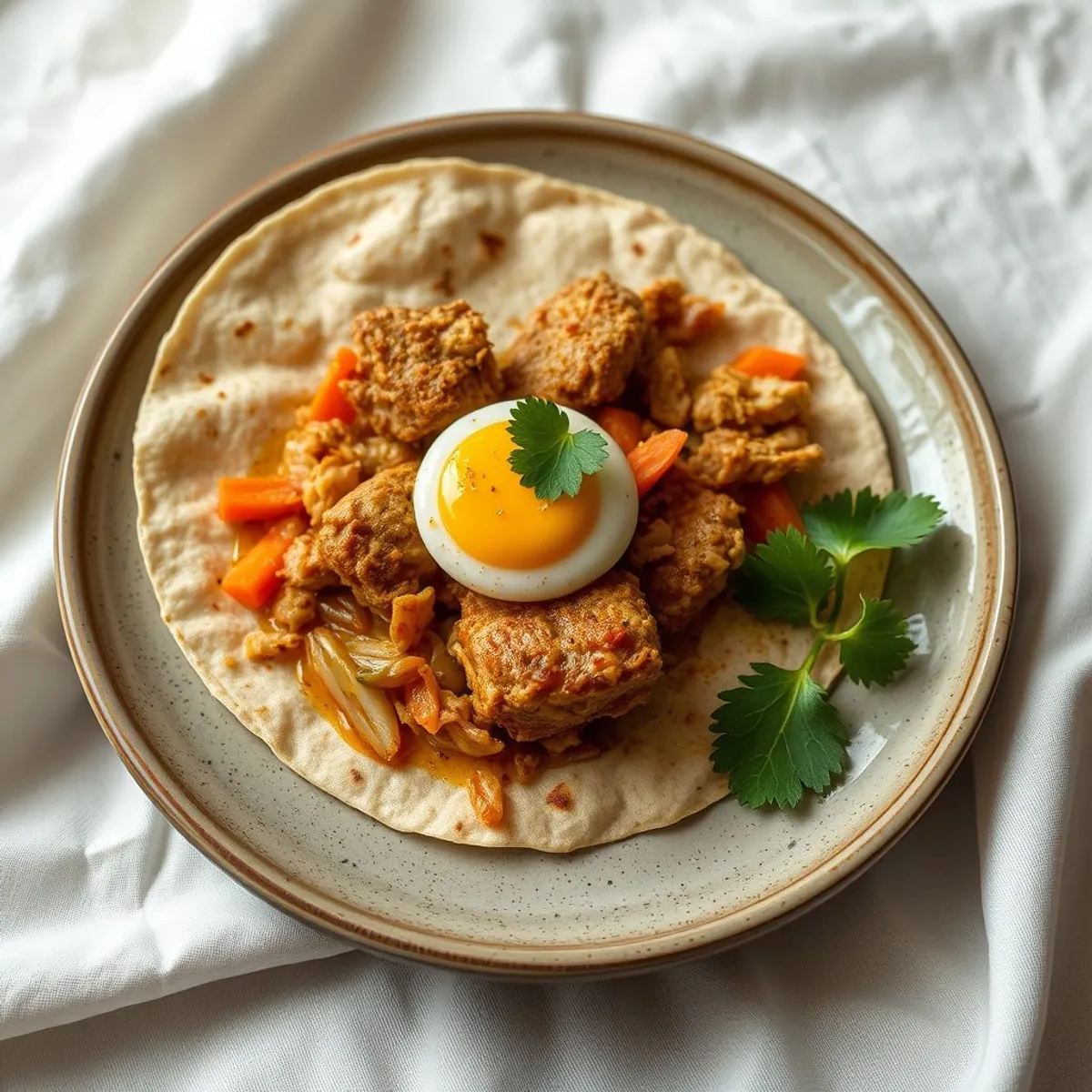 AI-generated photo Chicken kottu. AI-generated photo.