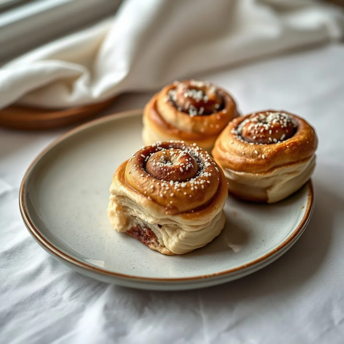 AI-generated photo Cinnamon buns. AI-generated photo.