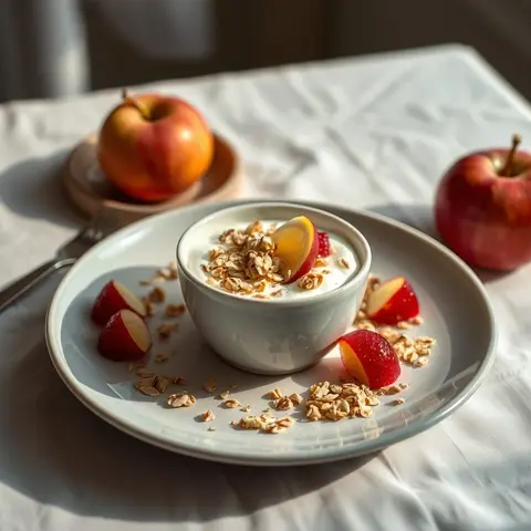 Bircher muesli. AI-generated photo.