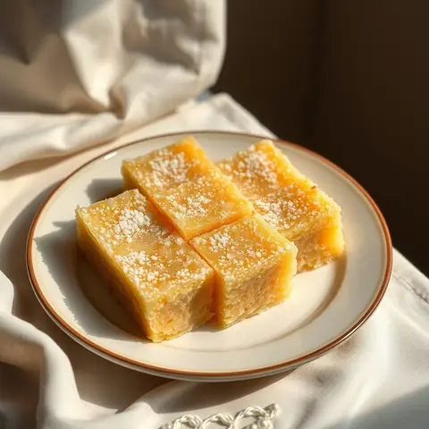 Semolina halva. AI-generated photo.