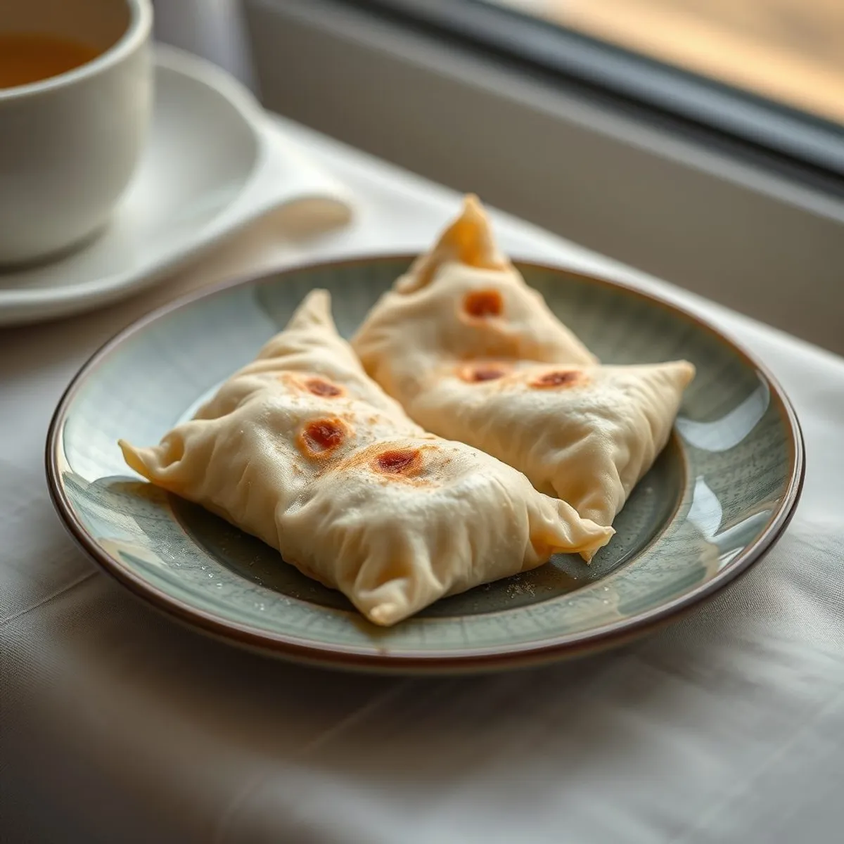 AI-generated photo Baked sambusa. AI-generated photo.