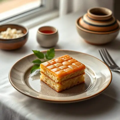 Tapioca cake. AI-generated photo.