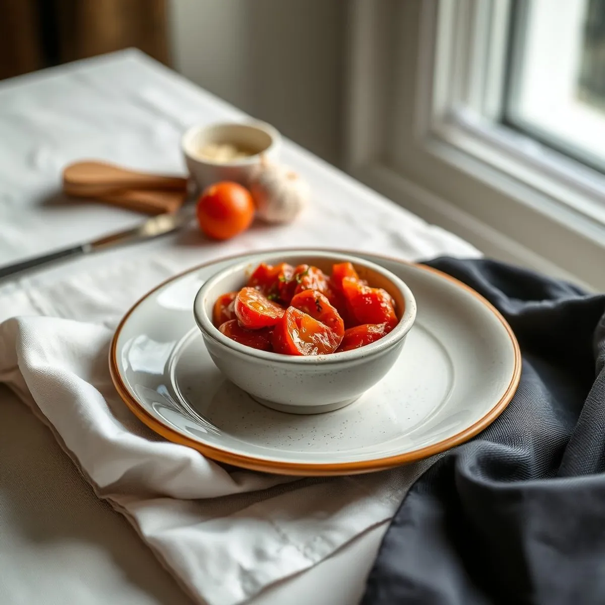 AI-generated photo Tomato pan sauce. AI-generated photo.