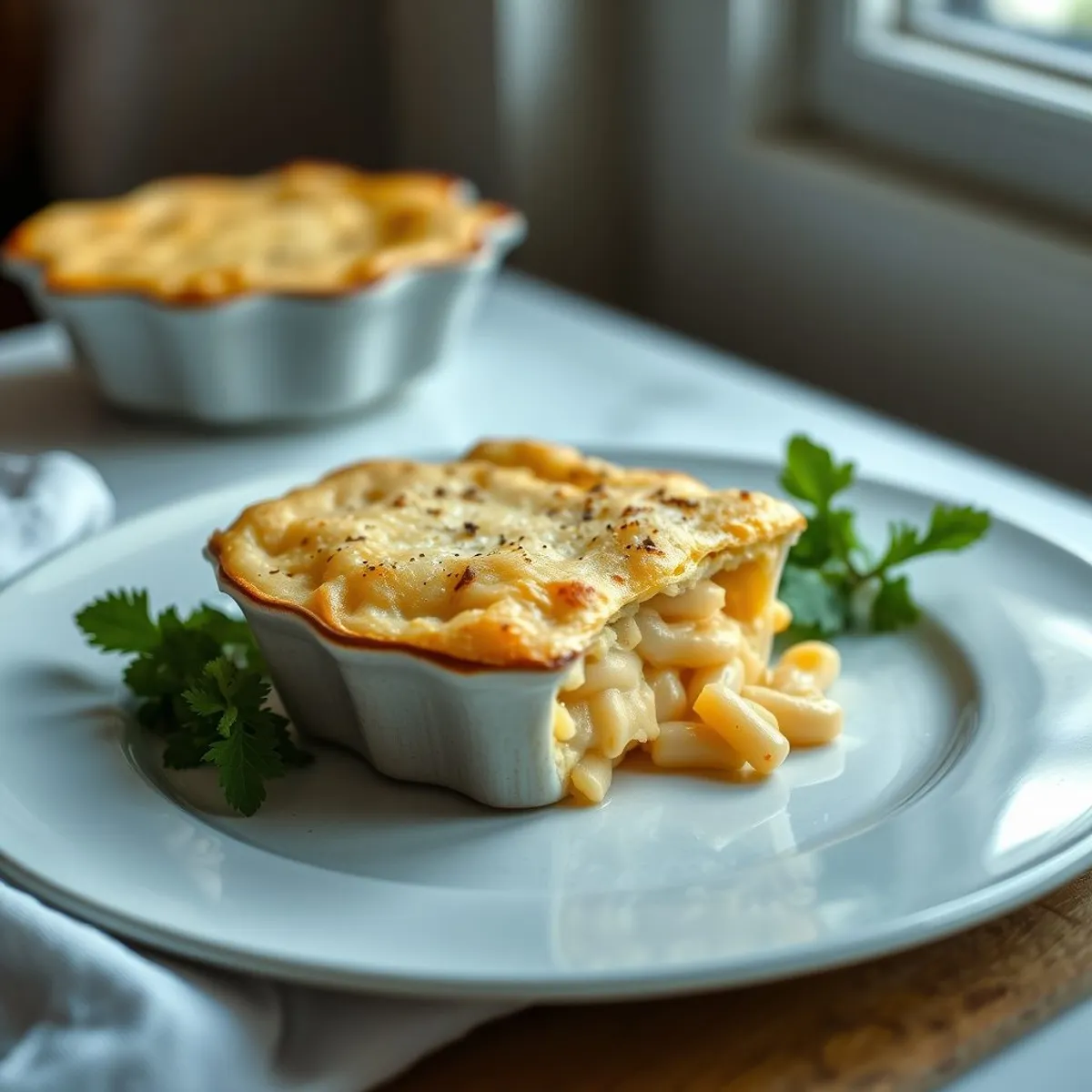 AI-generated photo Macaroni pie. AI-generated photo.