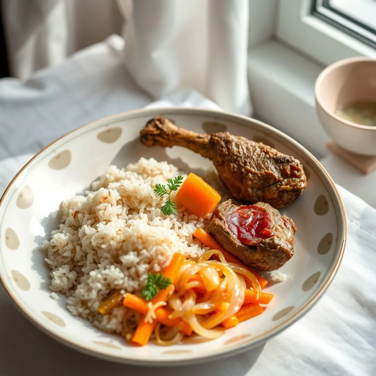 AI-generated photo Uzbek plov. AI-generated photo.