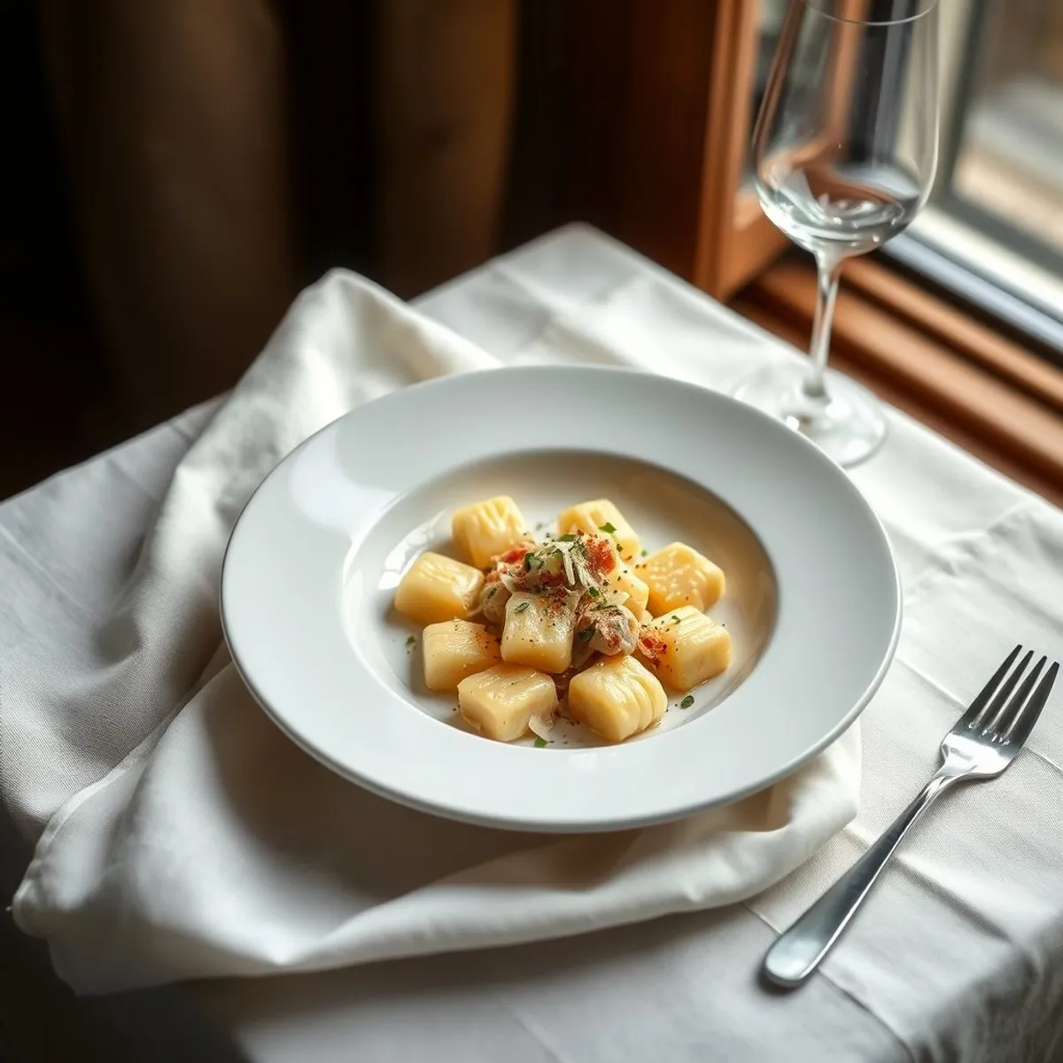 AI-generated photo Gnocchi alla romana. AI-generated photo.