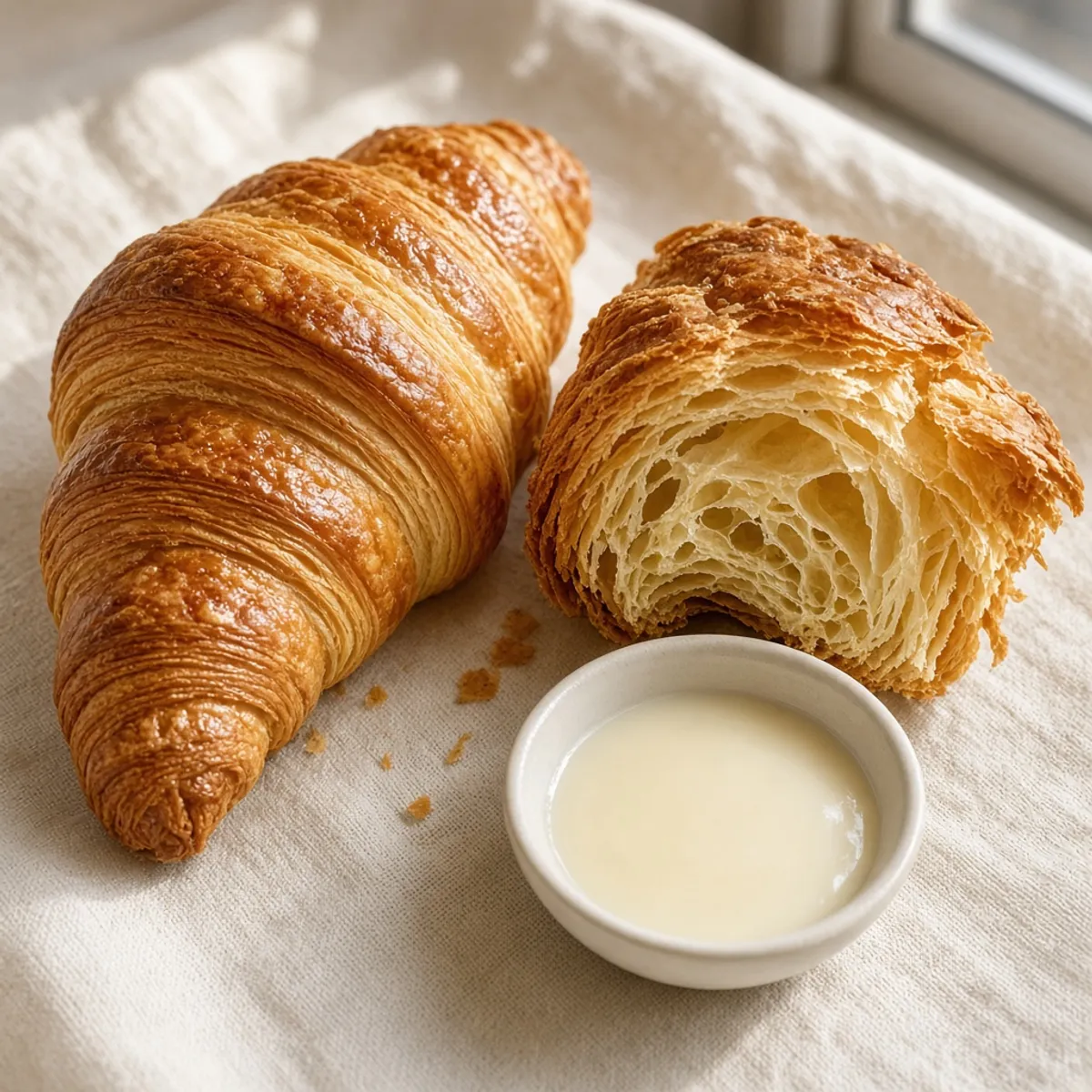 AI-generated photo Bánh croissant. AI-generated photo.