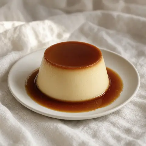 Bánh flan. AI-generated photo.