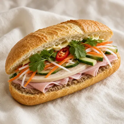 Bánh mì đặc biệt. AI-generated photo.