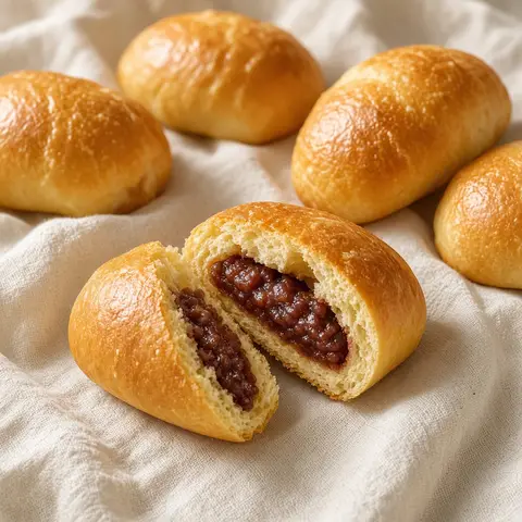 Bánh mì nhân ngọt. AI-generated photo.
