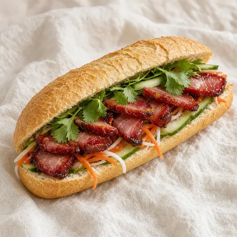 Bánh mì xíu. AI-generated photo.