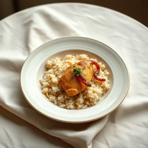 Chicken mandi. AI-generated photo.