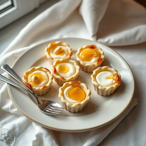 Yogurt pastry cups. AI-generated photo.