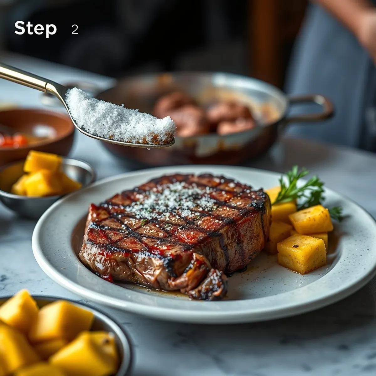 AI-generated photo Picanha, step 2. AI-generated photo.