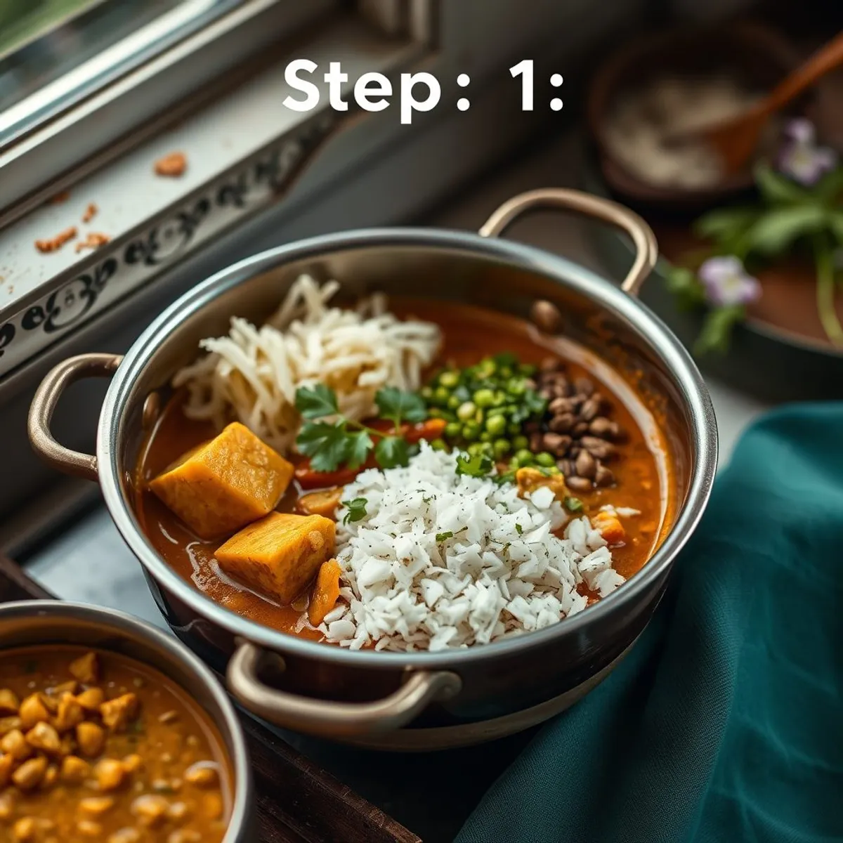 AI-generated photo Dal makhani, step 1. AI-generated photo.