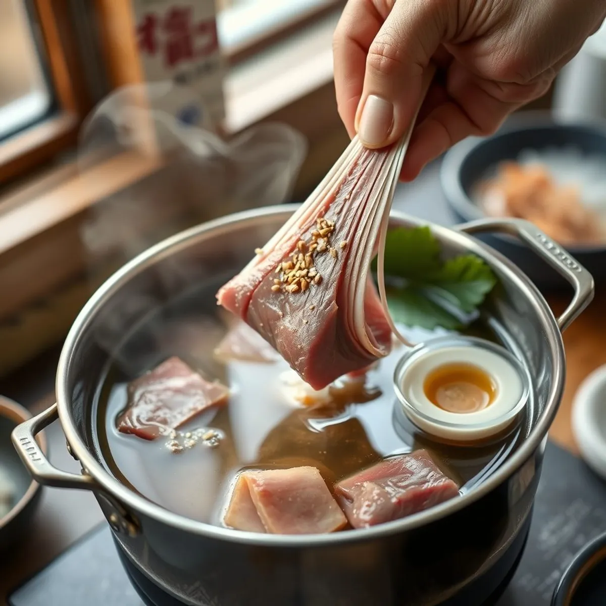 AI-generated photo Shabu-shabu, step 2. AI-generated photo.