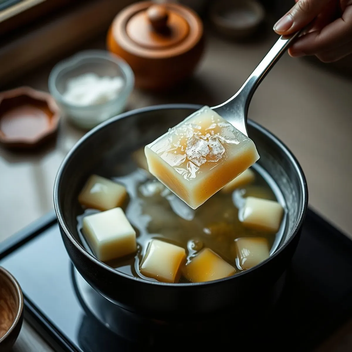 Aiyu jelly, step 1. AI-generated photo.