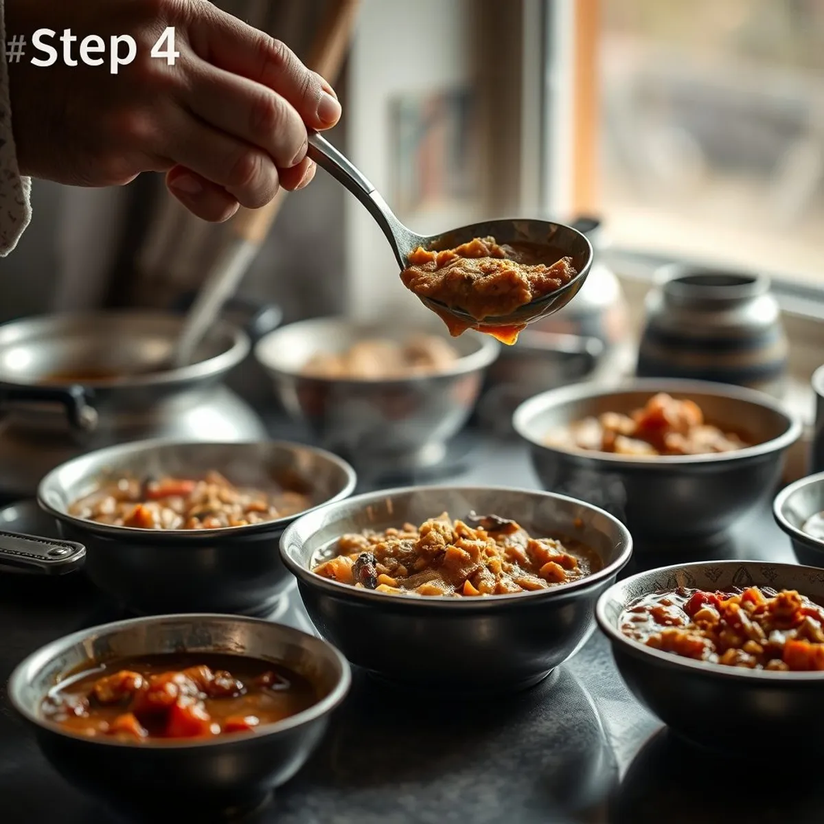 AI-generated photo Haleem, step 4. AI-generated photo.