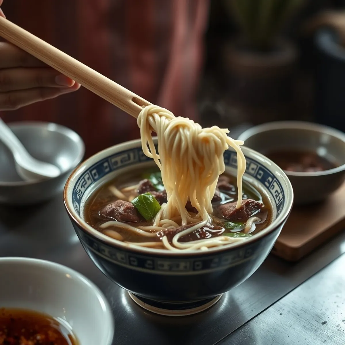 AI-generated photo Boat noodles, step 4. AI-generated photo.