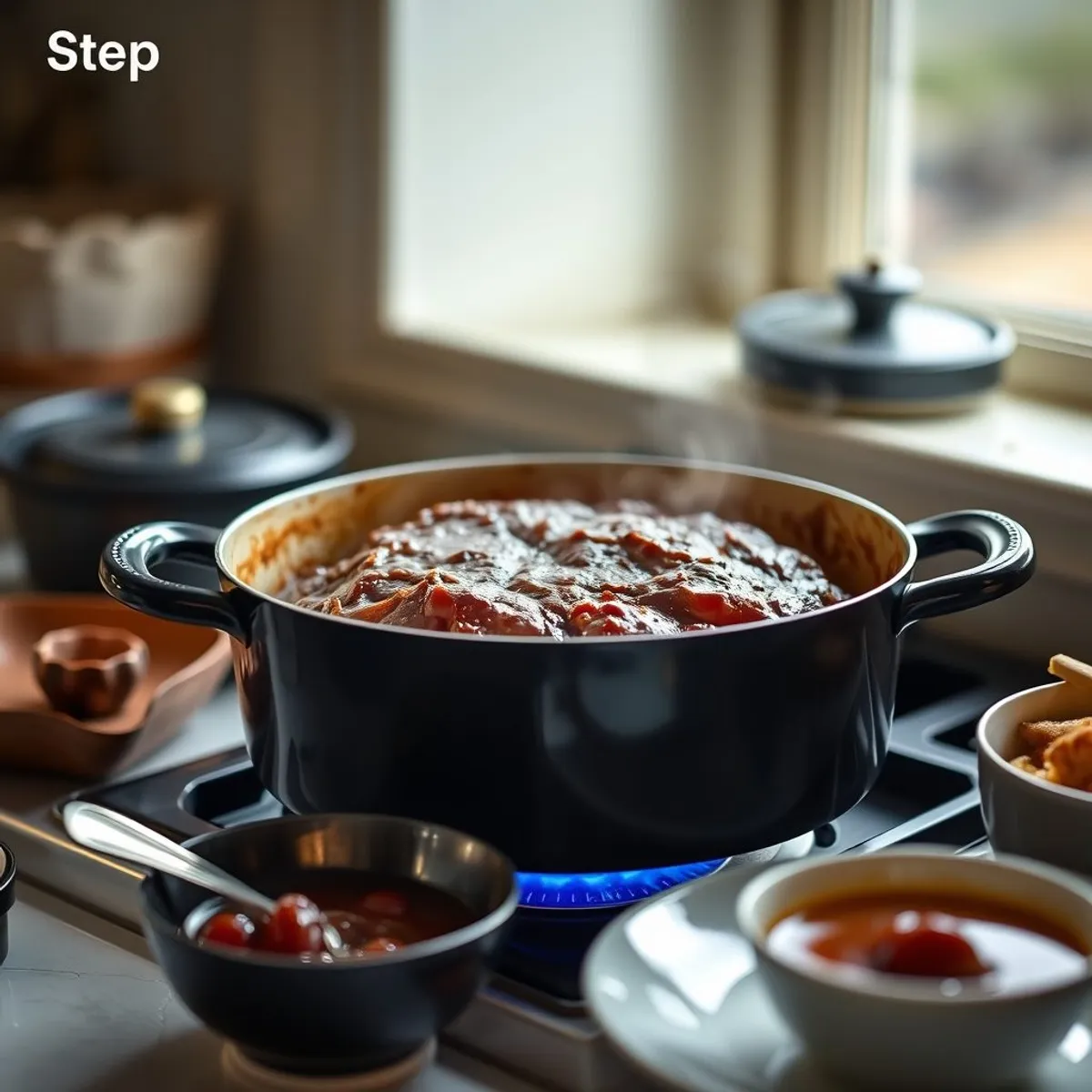 AI-generated photo Christmas pudding, step 3. AI-generated photo.